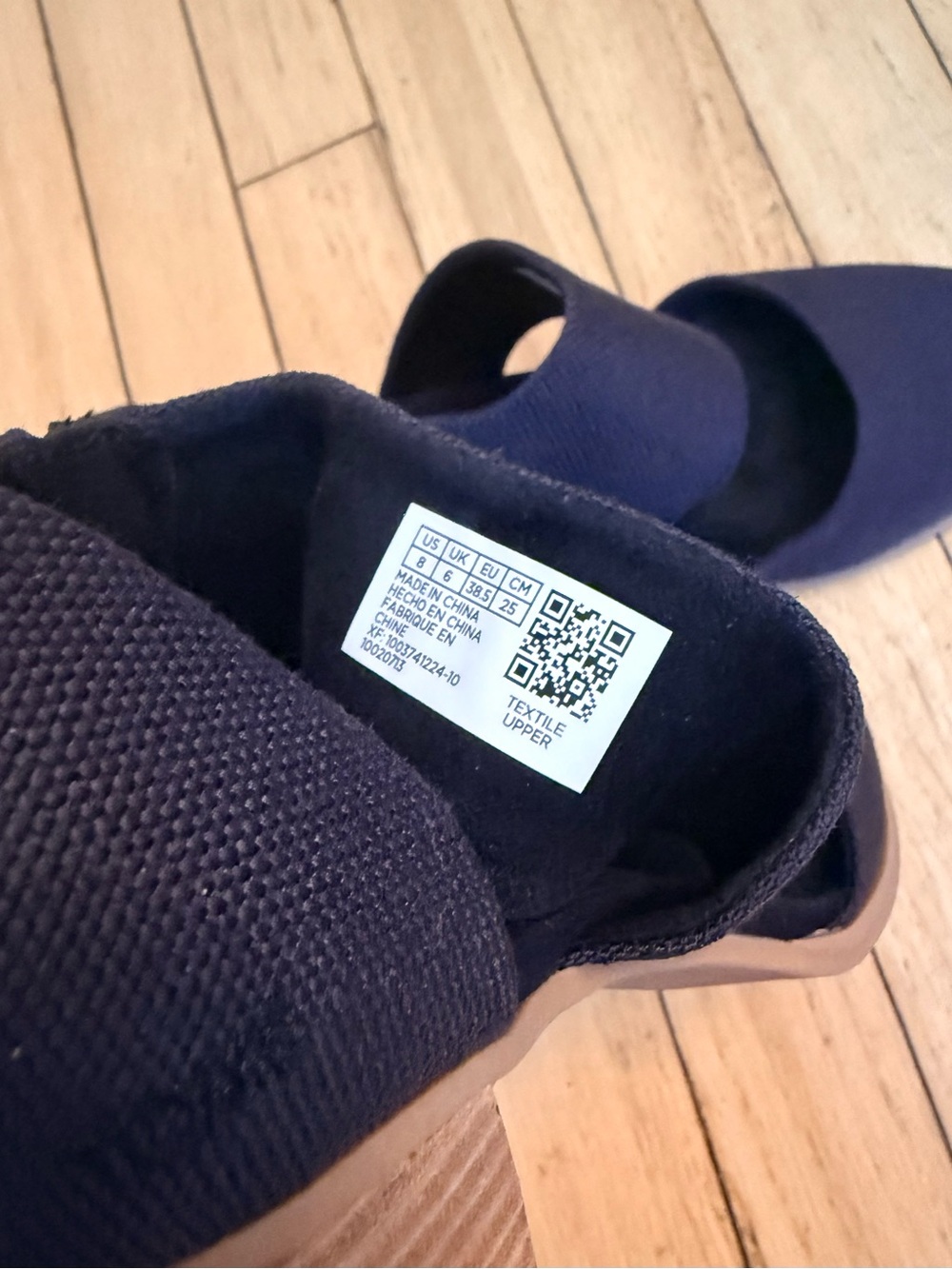 TOMS black Canvas Ankle Strap Heels - Picture 5 of 5